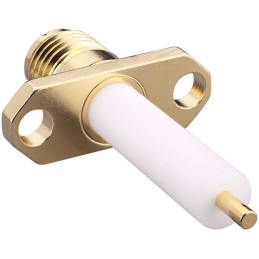 1 pcs : CONSMA018-15-G - SMA FML, 2-HOLE FLANGE, GOLD