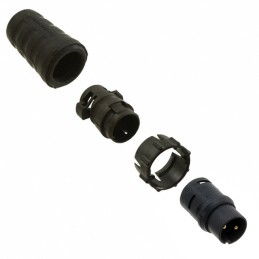 1 pcs : EN3C2M16X - CONN PLUG MALE 2P GOLD SLDR CUP