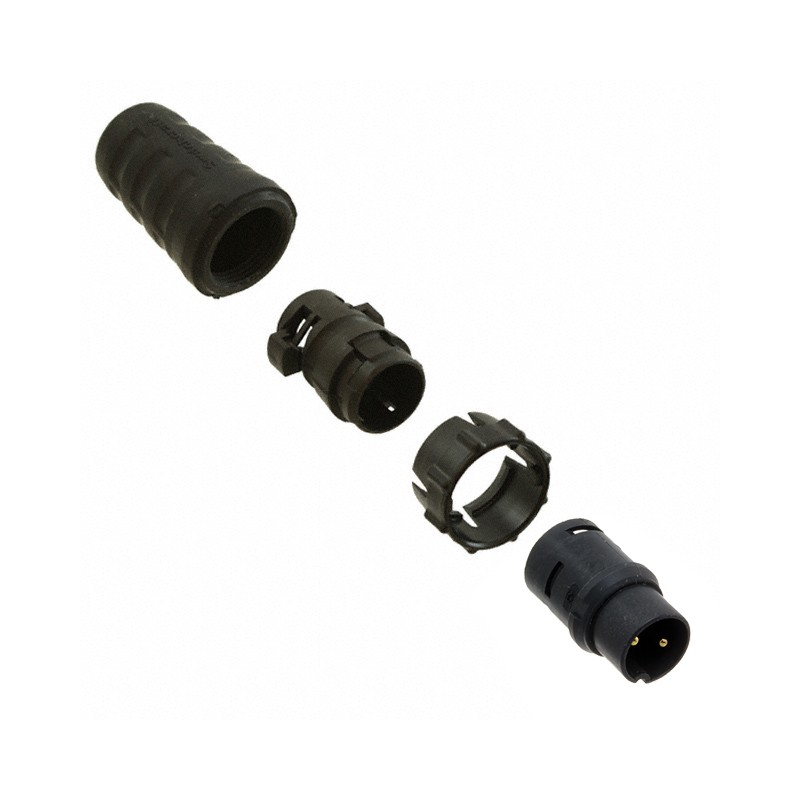 1 pcs : EN3C2M16X - CONN PLUG MALE 2P GOLD SLDR CUP