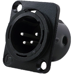 1 pcs : IO-XLR4-M-BK-JL - JL SERIES,4 PIN XLR MALE RECEPTA
