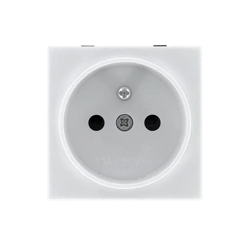 1 pcs : 741W-B/01 - SNAP-IN FRANCE OUTLET RECEPTACLE