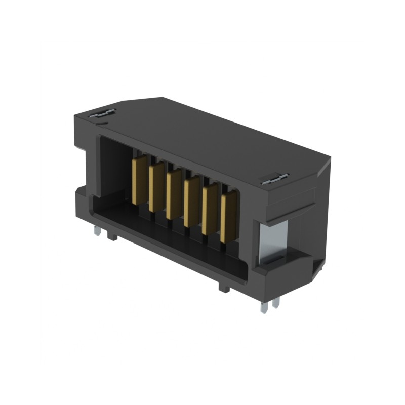 1 pcs : UMPT-06-01-L-RA-WT-M-TR - CONN HDR 6POS 2.00MM R/A SLDR