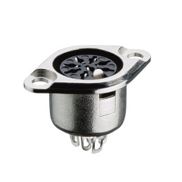 1 pcs : 0103 05 - DIN CHASSIS SOCKET FLANGE MOUNT