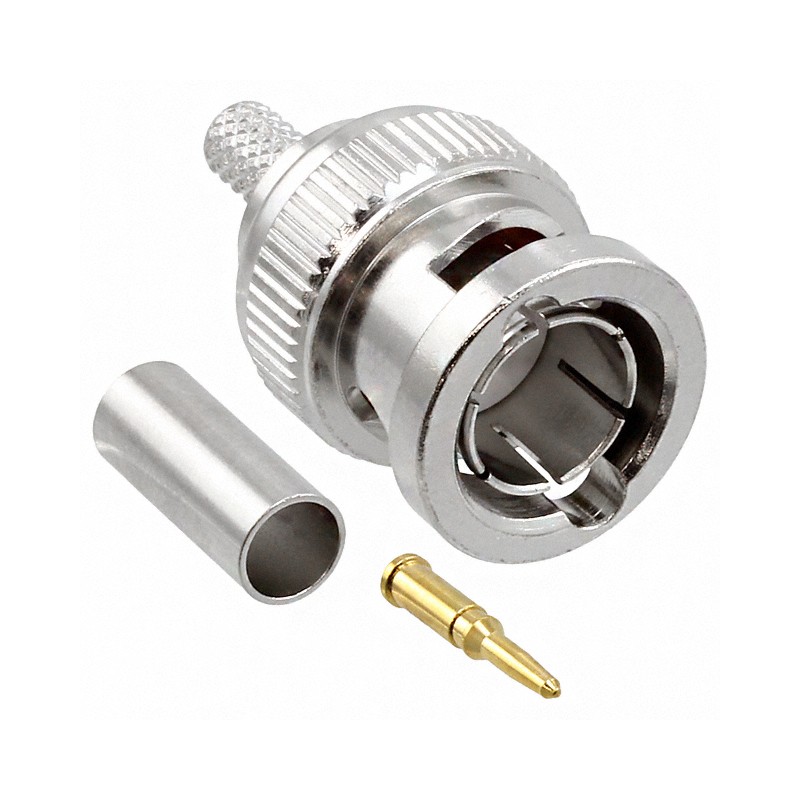 1 pcs : VB10-2077 - CONN BNC PLUG STR 75 OHM CRIMP