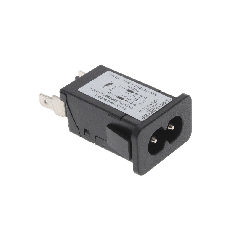 1 pcs : 5008.2116 - PWR ENT RCPT IEC320-C8 PANEL QC