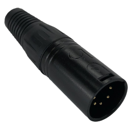 1 pcs : IO-XLR5-M-BKAU - CONN RCPT MALE XLR 5POS GOLD