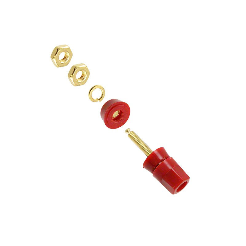 1 pcs : 7016 - CONN BIND POST HEX RED