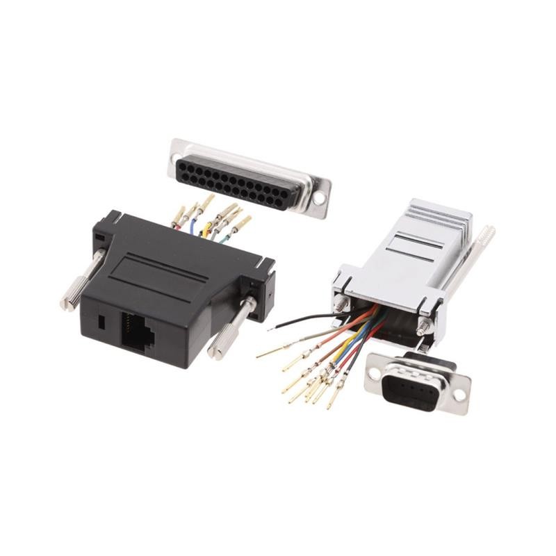 1 pcs : MHDA9-PMJ8-M-K - 9 WAY MALE D-SUB MODULAR ADAPTOR