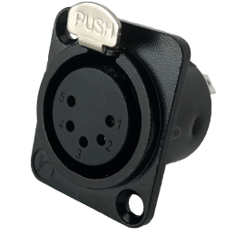 1 pcs : IO-XLR5-F-BK-JL - CONN RCPT FMALE XLR 5POS SOLDER