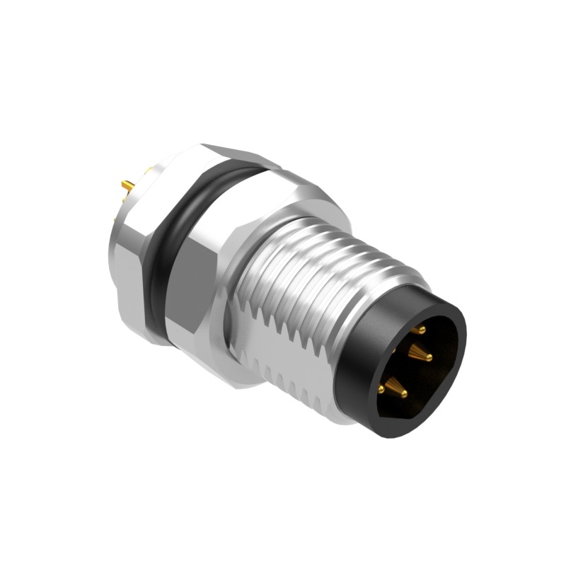 1 pcs : 54-00316 - M8 B-CODE 5POS PLUG PANEL MOUNT