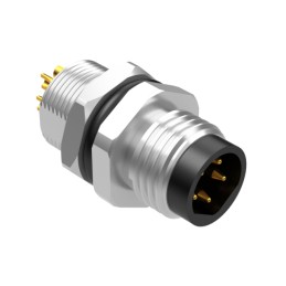 1 pcs : 54-00318 - M8 B-CODE 5POS PLUG PANEL MOUNT