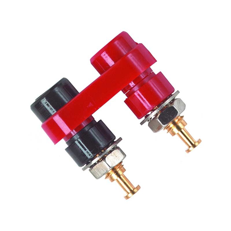 1 pcs : 2143-2 - CONN DBL BANANA JACK MIN TURRET