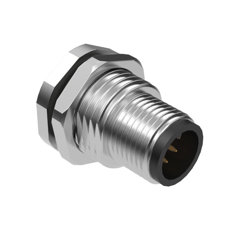 1 pcs : 54-00198 - CONN PLUG MALE 8P GOLD SLDR CUP