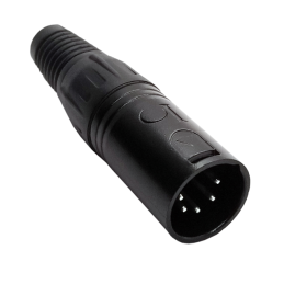 1 pcs : IO-XLR5-M-BK - CONN RCPT MALE XLR 5POS SILVER