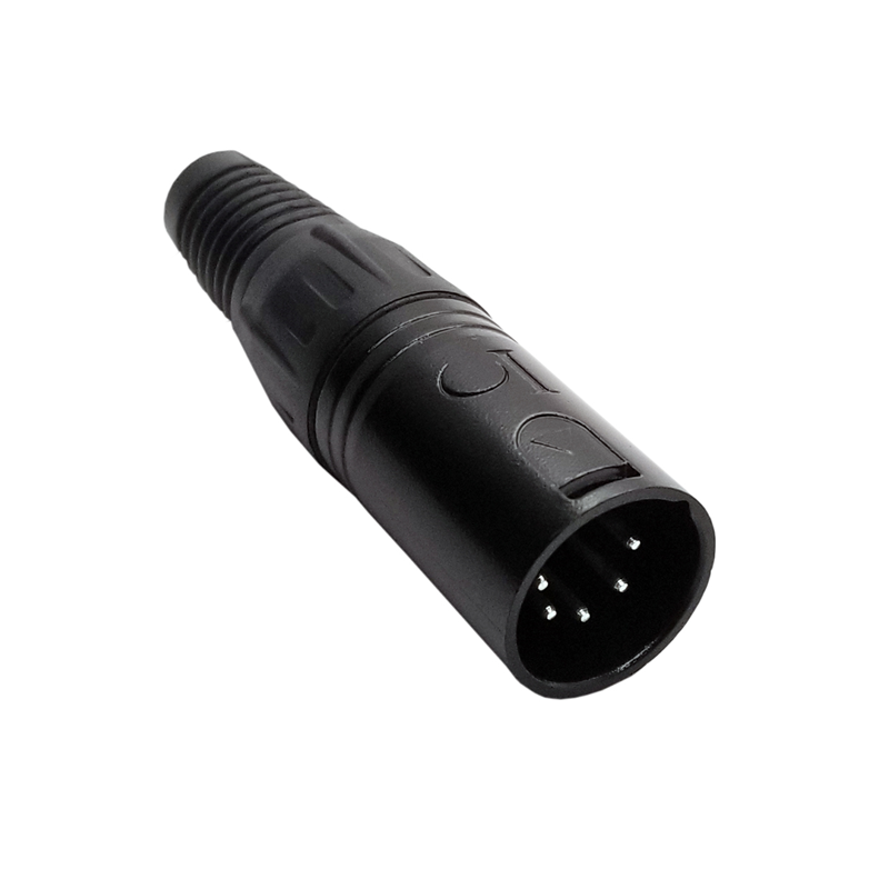 1 pcs : IO-XLR5-M-BK - CONN RCPT MALE XLR 5POS SILVER