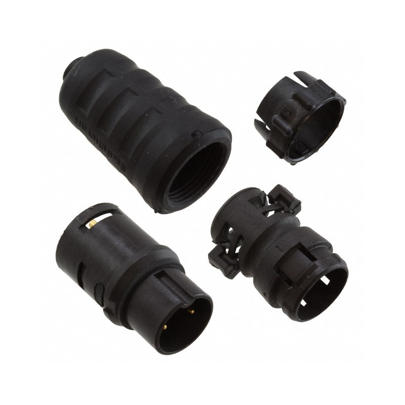 1 pcs : EN3C2MX - CONN PLUG MALE 2P GOLD SLDR CUP