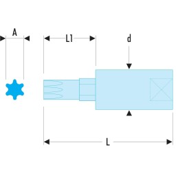 1 pcs - Facom 1/4 in Drive Bit Socket, Torx Bit, T25, 38 mm Overall Length