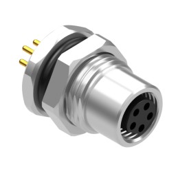 1 pcs : 54-00315 - M8 B-CODE 5POS RCPT PANEL MOUNT