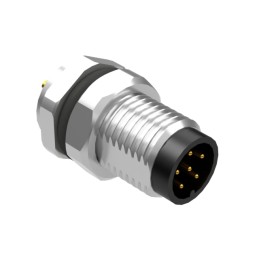 1 pcs : 54-00324 - M8 A-CODE 6POS PLUG PANEL MOUNT