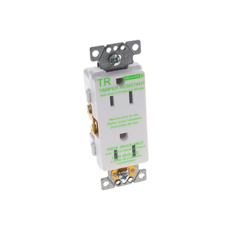 1 pcs : SQR44111WH - TR 15A RECEPTACLE COMM WH