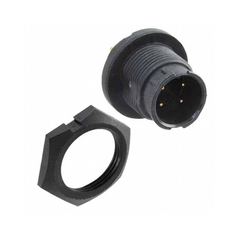 1 pcs : EN3P4MPX - CONN RCPT MALE 4POS GOLD SOLDER