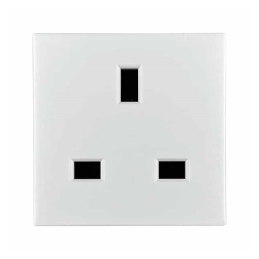 1 pcs : 741W-C/02 - SNAP-IN UK OUTLET RECEPTACLE, 13