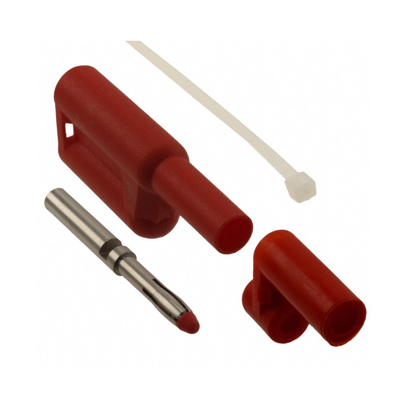 1 pcs : 6721-2 - CONN BANANA PLUG STACK SLDR RED