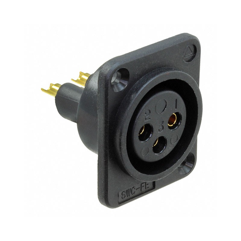 1 pcs : PD3FSC1AU - CONN PLUG FMALE XLR 3POS SOLDER