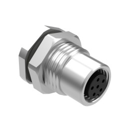 1 pcs : 54-00325 - M8 A-CODE 6POS RCPT PANEL MOUNT