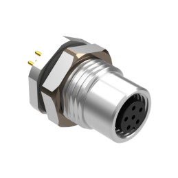 1 pcs : 54-00323 - M8 A-CODE 6POS RCPT PANEL MOUNT