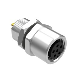 1 pcs : 54-00327 - M8 A-CODE 6POS RCPT PANEL MOUNT