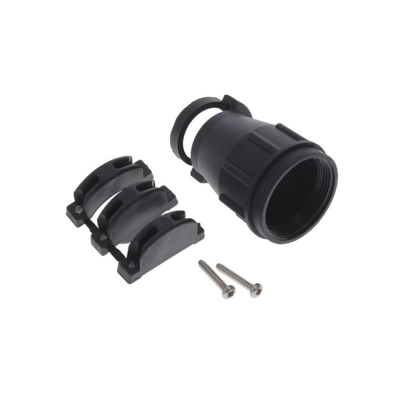 1 pcs : 192922-1360 - CONN BACKSHELL W/CLMP SZ22 BLACK