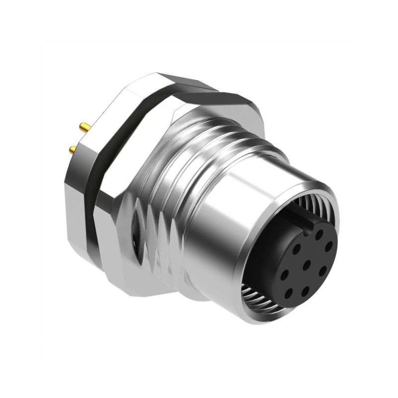 1 pcs : 54-00238 - CONN RCPT FMALE 8POS GOLD SOLDER