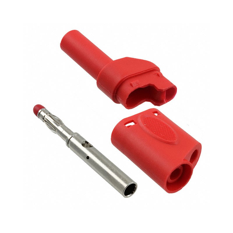 1 pcs : BU-31104-2 - CONN BANANA PLUG STACK SLDR RED