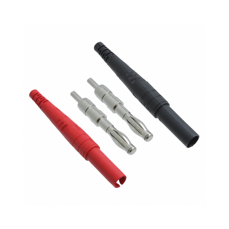 1 pcs : 6383-02 - CONN BANANA PLUG BLACK/RED