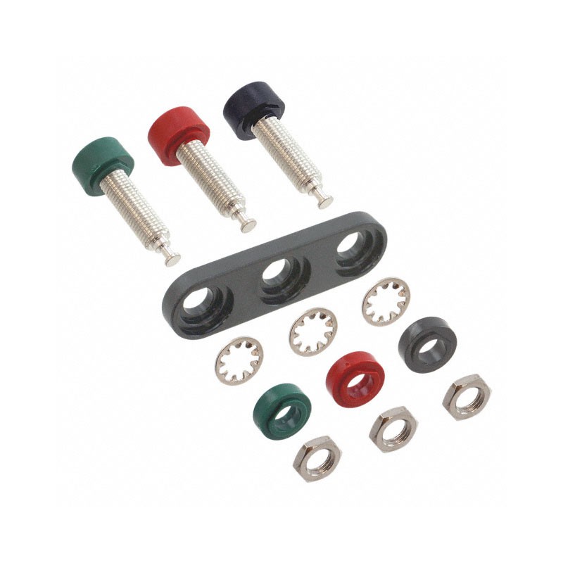 1 pcs : 4601-0 - CONN TRPL BANANA JACK TURRET