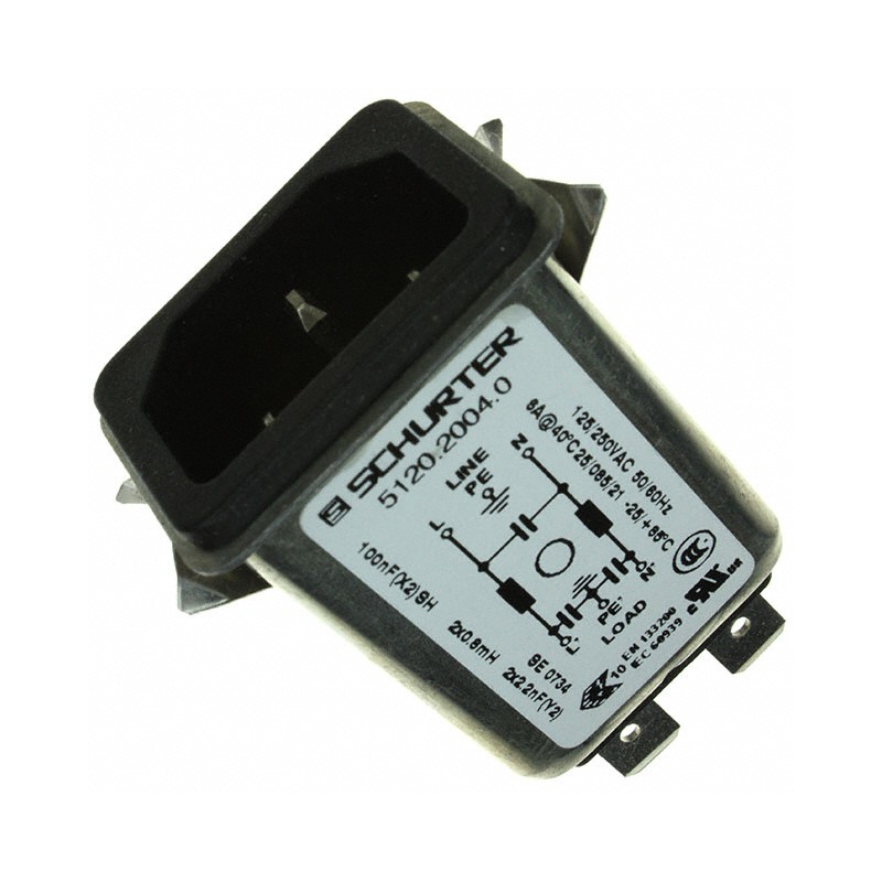 1 pcs : 5120.2004.0 - PWR ENT RCPT IEC320-C14 PANEL QC