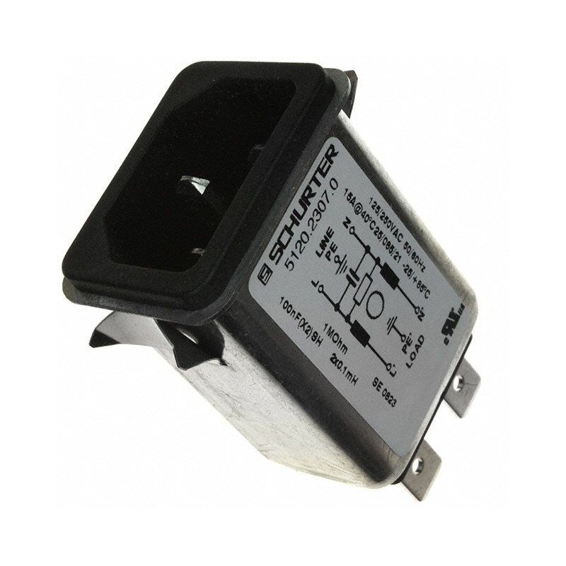 1 pcs : 5120.2307.0 - PWR ENT RCPT IEC320-C14 PANEL QC