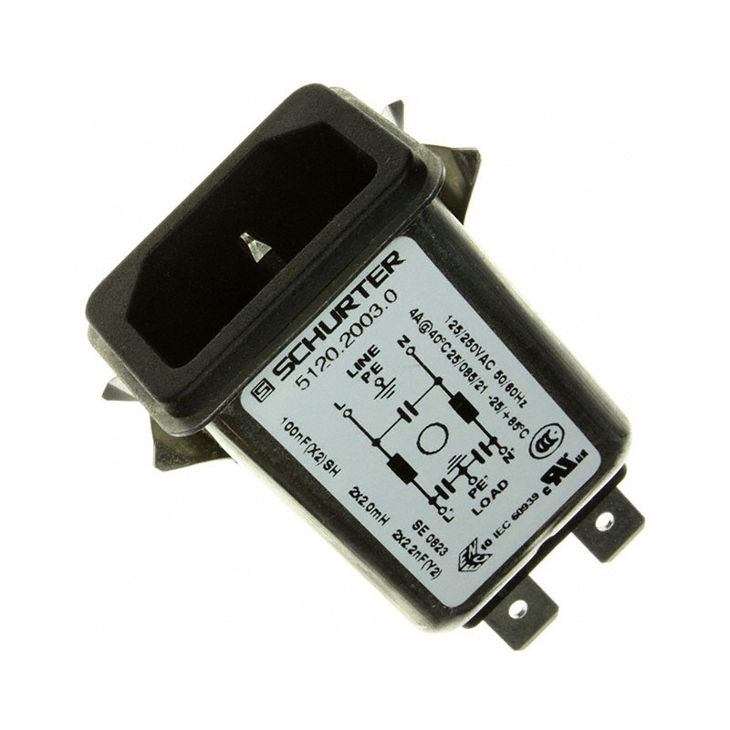 1 pcs : 5120.2003.0 - PWR ENT RCPT IEC320-C14 PANEL QC