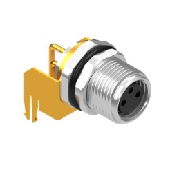 1 pcs : 54-00273 - M8 A-CODE 3POS RCPT PANEL MOUNT