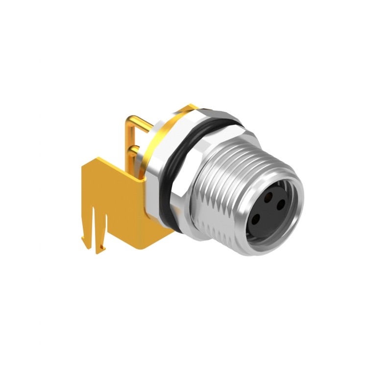 1 pcs : 54-00273 - M8 A-CODE 3POS RCPT PANEL MOUNT