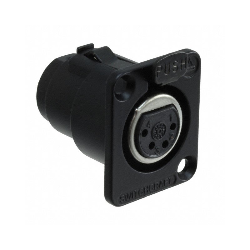 1 pcs : DE4FB - CONN PLUG FMALE XLR 4P SLDR CUP