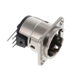 1 pcs : E3MRA - CONN RCPT MALE XLR 3P SILV SLDR