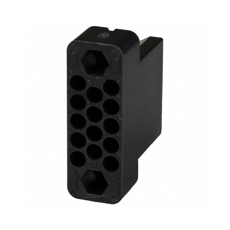 1 pcs : 201298-1 - CONN 14POS BLACK PNL MNT