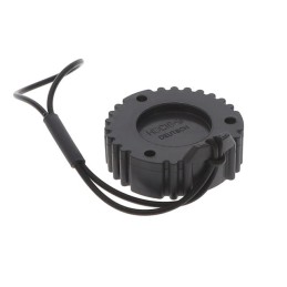 1 pcs : HDC9-JDL082397 - DUST CAP, 9P, REC, BLK, LANYARD,