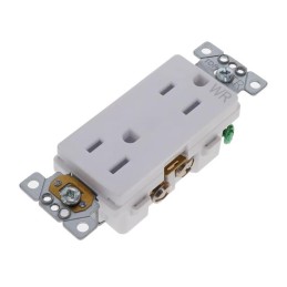 1 pcs : SQR44114WH - WR/TR 15A RECEPTACLE COMM WH