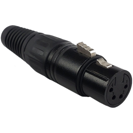 1 pcs : IO-XLR4-F-BK - PROFESSIONAL 4 PIN XLR CONNECTOR
