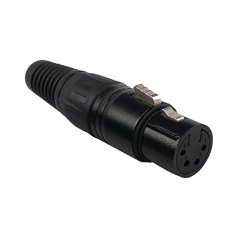 1 pcs : IO-XLR4-F-BK - PROFESSIONAL 4 PIN XLR CONNECTOR