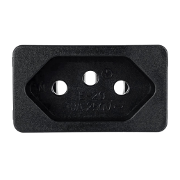 1 pcs : 741W-J/01 - SNAP-IN BRAZIL OUTLET RECEPTACLE