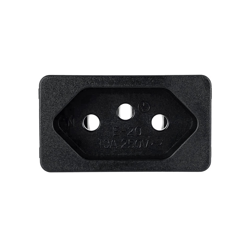 1 pcs : 741W-J/01 - SNAP-IN BRAZIL OUTLET RECEPTACLE